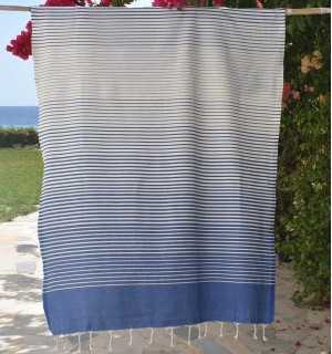 Fouta Portofino en Coton Recyclé bleu Fouta Tunisia - 1