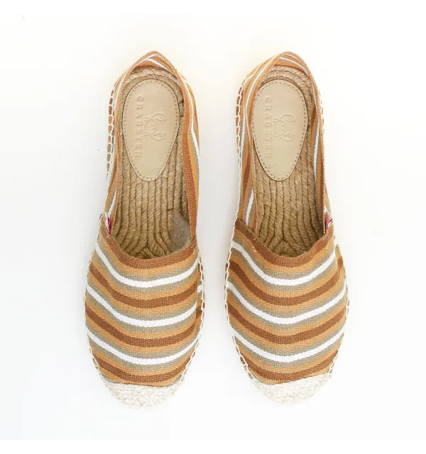 Espadrille Femme Rayée Beige Crabster - 2
