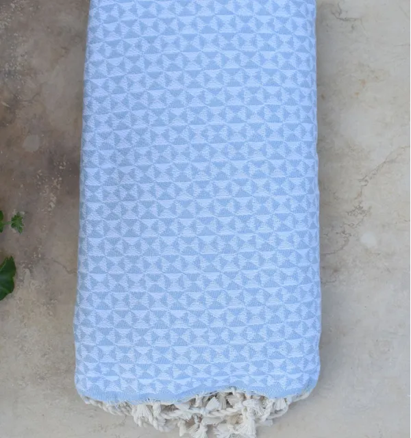 Jeté papillon bleu ciel Fouta Tunisia - 1