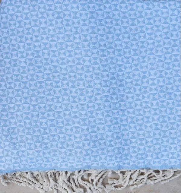 Jeté papillon bleu ciel Fouta Tunisia - 3