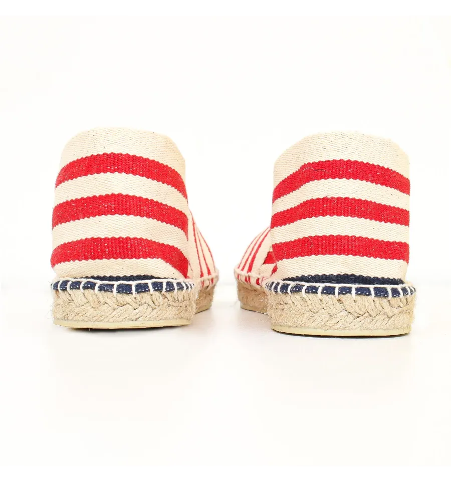 Espadrille Femme Marine, Écru et Rouge Crabster - 3
