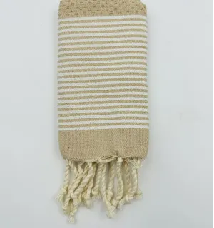 Serviette de table beige Fouta Tunisia - 1