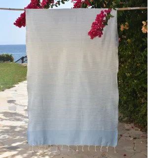 Fouta Portofino en Coton Recyclé bleu ciel Fouta Tunisia - 1