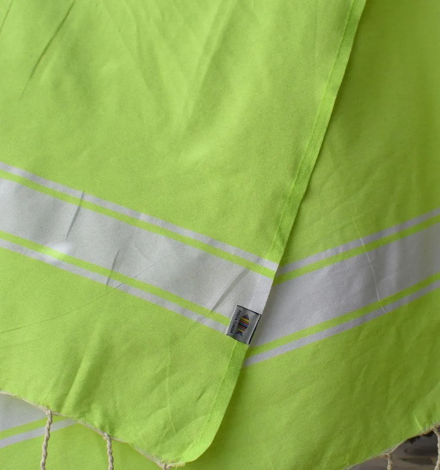 Fouta en Coton Recyclé vert clair - Mode Ecologique - FOUTA TUNISIA