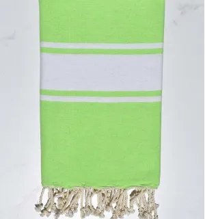 Fouta en Coton Recyclé vert clair - Mode Ecologique - FOUTA TUNISIA