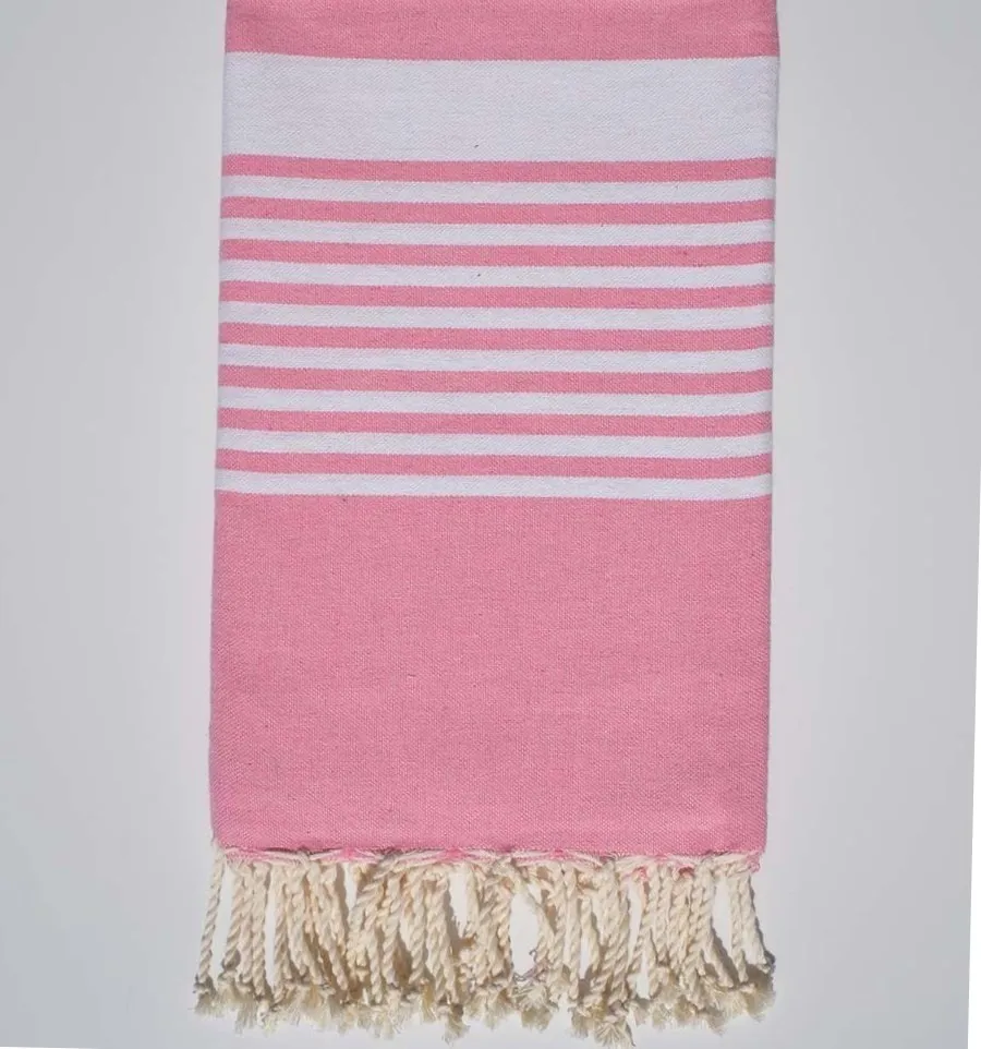 Fouta arthur en Coton Recyclé rose clair - Fouta tendance
