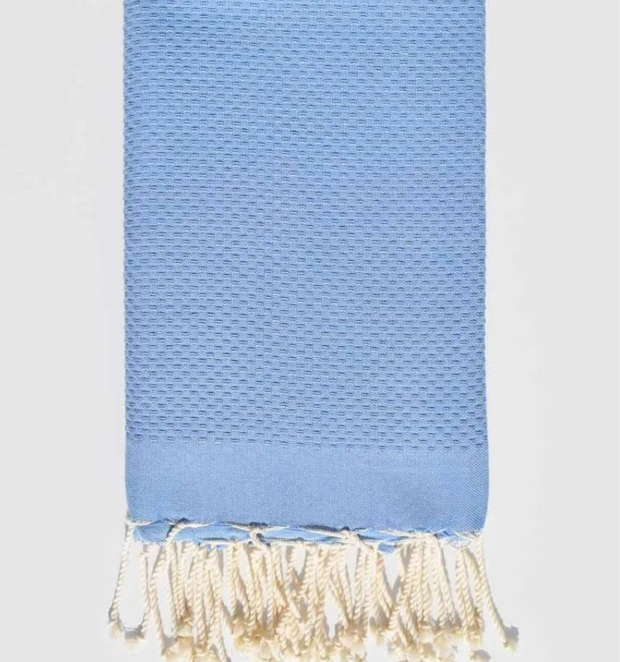 FOUTA unie bleu - FOUTA TUNISIA