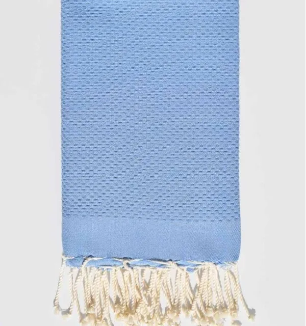 FOUTA unie bleu - FOUTA TUNISIA