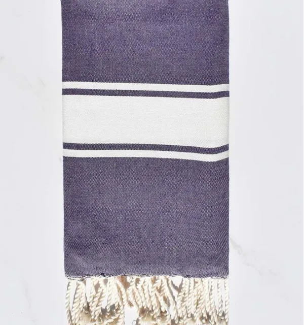 Fouta en Coton Recyclé violet - Mode Durable - FOUTA TUNISIA