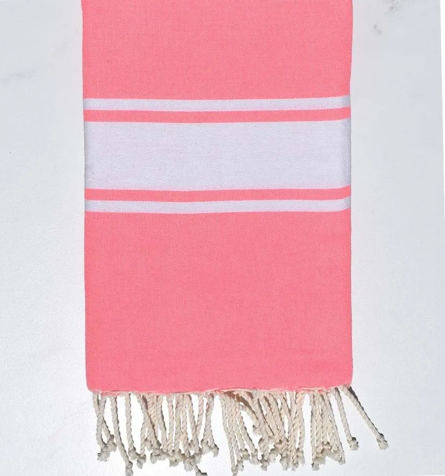 Serviette de plage Plate Fluo 100x200 cm - 100 % Coton - FOUTA TUNISIA