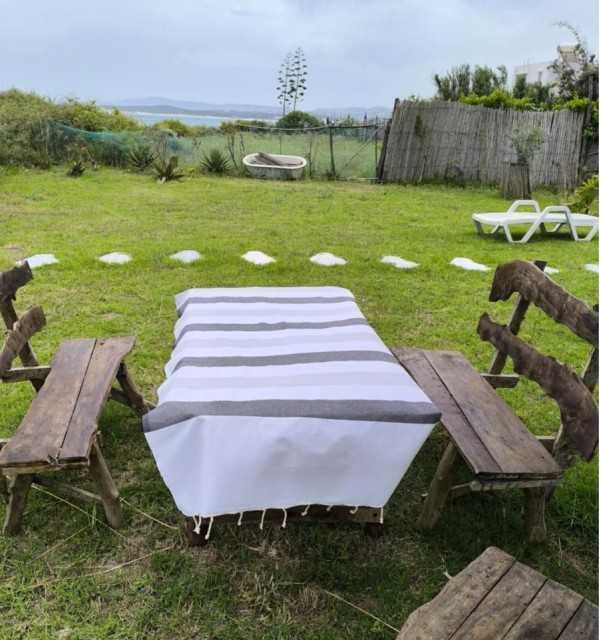 Fouta Monte Carlo gris anthracite - Fouta à rayures - Serviette de plage