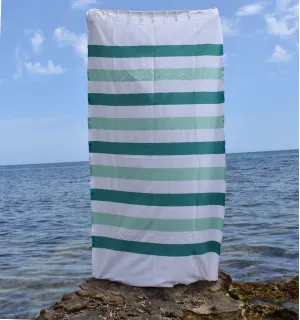 Fouta Monte Carlo vert sarcelle - Serviette de plage - Serviette de bain