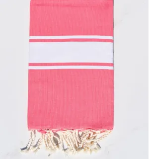 Fouta Plate rose fraise - FOUTA TUNISIA