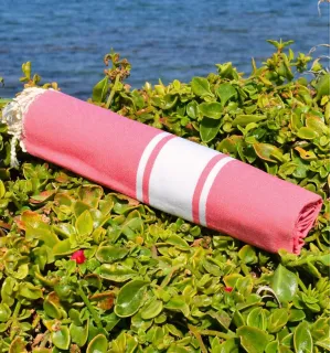 Fouta Plate rose fraise - FOUTA TUNISIA 2