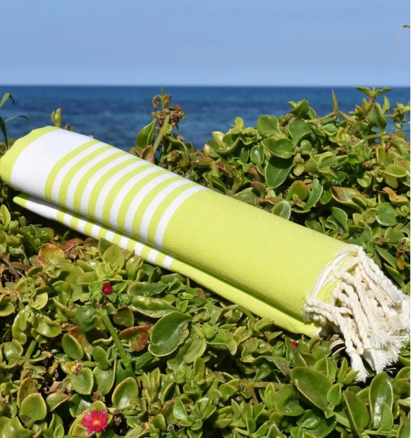 Fouta arthur vert chartreuse - FOUTA TUNISIA