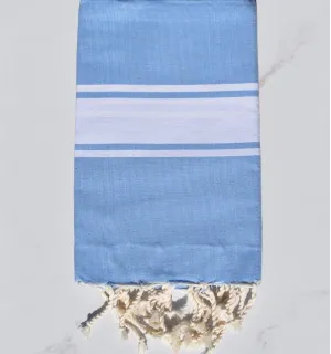 Fouta Plate bleu roi 100x200 cm - 100 % Coton - FOUTA TUNISIA