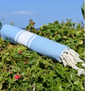 Fouta Plate bleu roi 100x200 cm - 100 % Coton - FOUTA TUNISIA 2