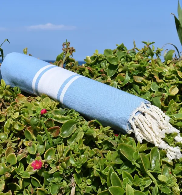 Fouta Plate bleu roi 100x200 cm - 100 % Coton - FOUTA TUNISIA