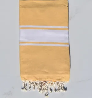 Fouta plate jaune beurre frais - FOUTA TUNISIA