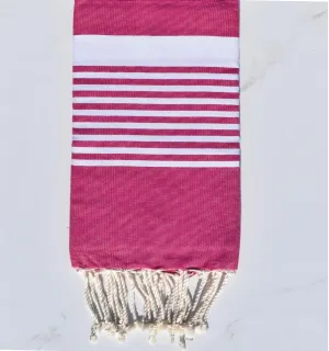 Fouta arthur rose violine - FOUTA TUNISIA
