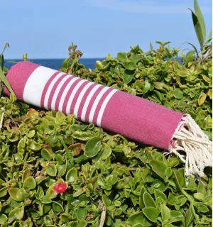 Fouta arthur rose violine - FOUTA TUNISIA 2