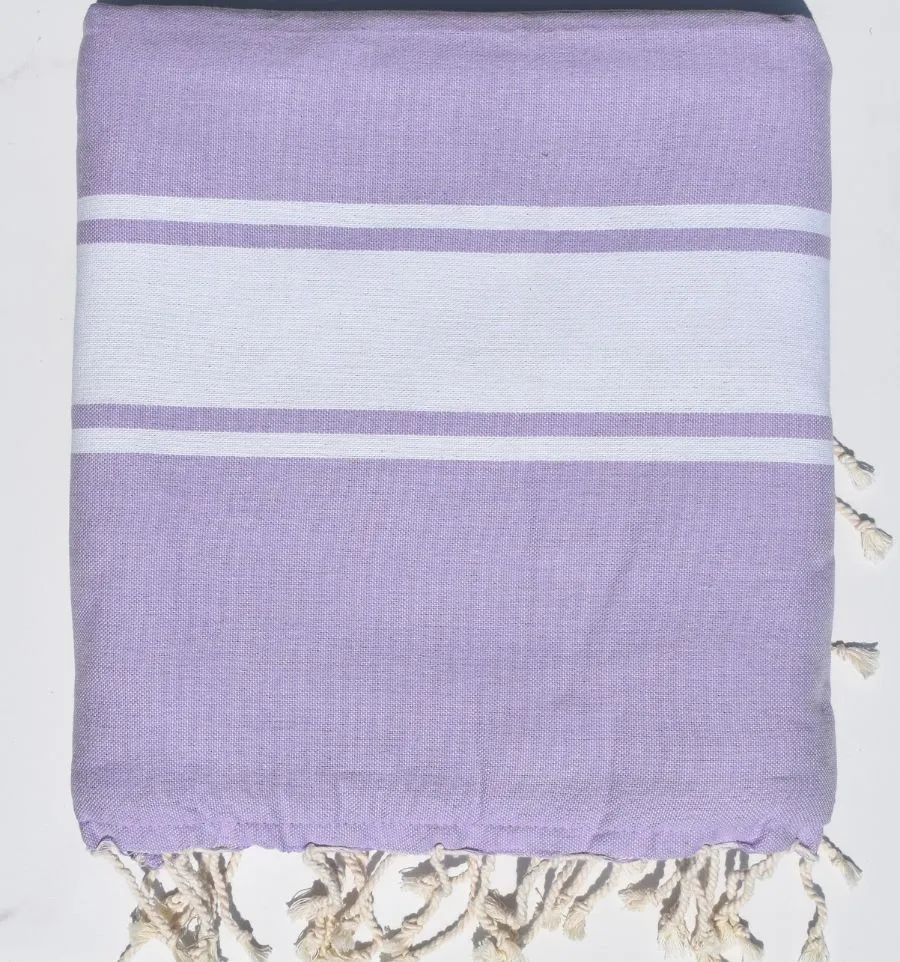 Fouta parme doublée éponge grise - Fouta parme, fouta doublée éponge, serviette plage, 2 faces, coton absorbant