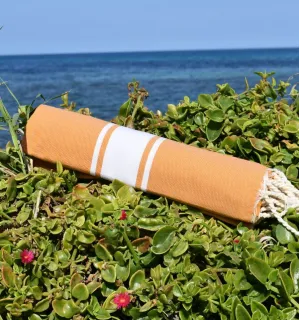 Fouta Plate ocre jaune - FOUTA TUNISIA 2