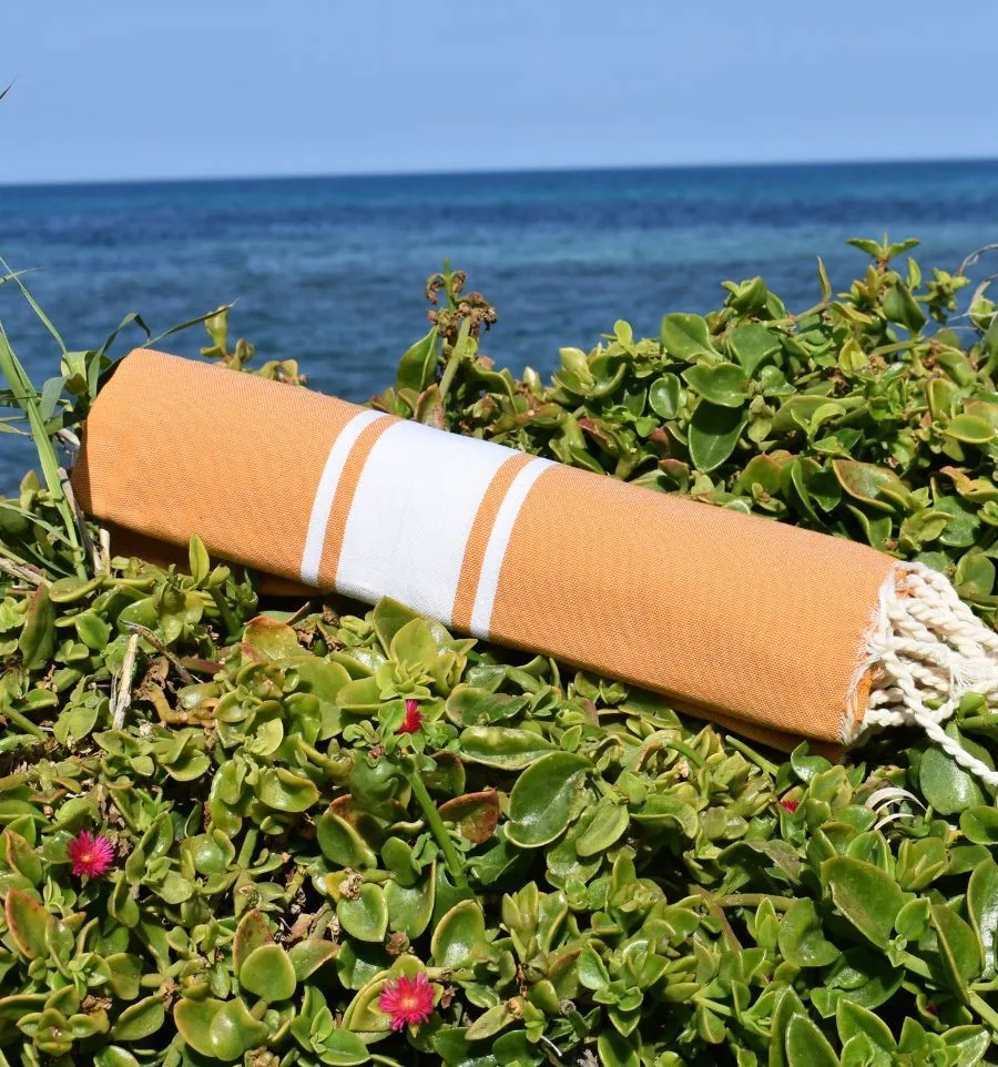 Fouta Plate ocre jaune - FOUTA TUNISIA