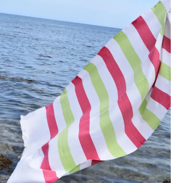 Fouta Monte Carlo rose fuchsia - Serviette de plage - Serviette de bain