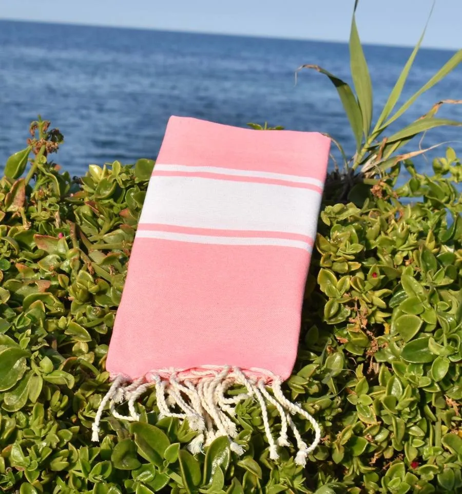 Fouta enfant rose clair - FOUTA TUNISIA