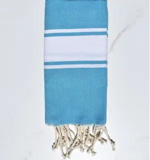Fouta enfant bleu azur - Fouta enfant - Serviette de plage enfant
