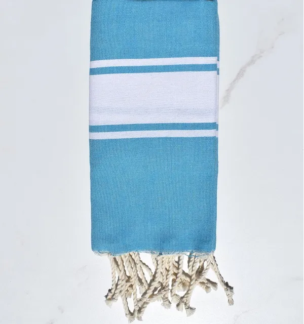 Fouta enfant bleu azur - Fouta enfant - Serviette de plage enfant