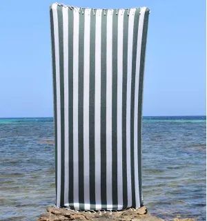 Fouta Alaska vert bouteille - Serviette Jacquard 100x200 cm en Coton - Serviette de plage absorbante - Fouta jacquard