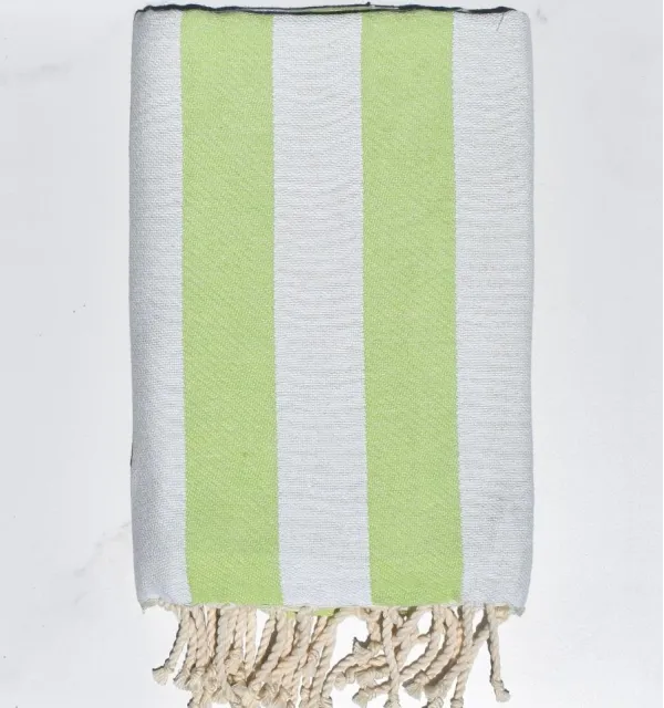 Fouta Alaska vert pistache - Serviette Jacquard 100x200 cm - Serviette de plage en coton - Serviette absorbante