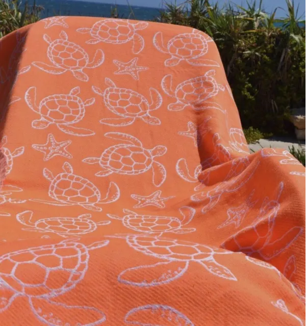 Fouta Seychelles Orange - Fouta exotique