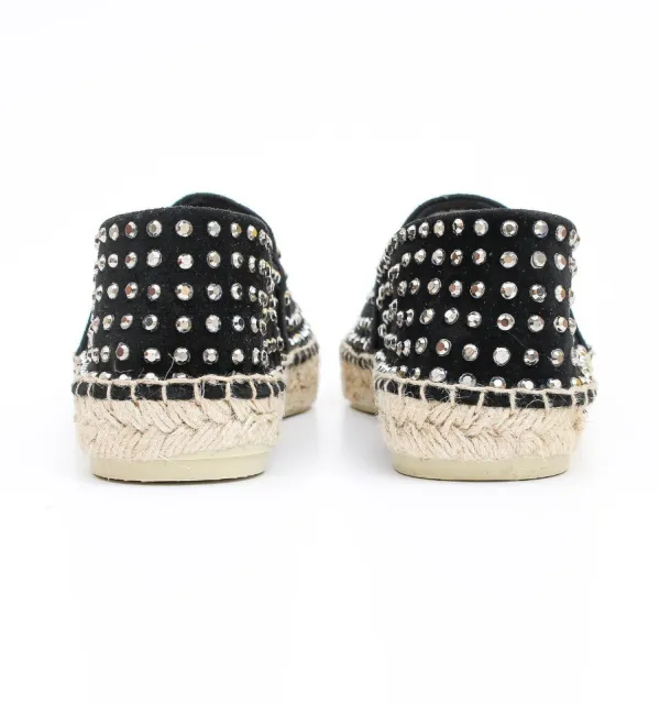Espadrilles femme noires à clous - Espadrilles femme - Espadrilles - Espadrilles noires