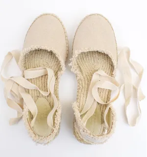 Espadrilles beiges à rubans - Espadrilles - Espadrilles femme 2