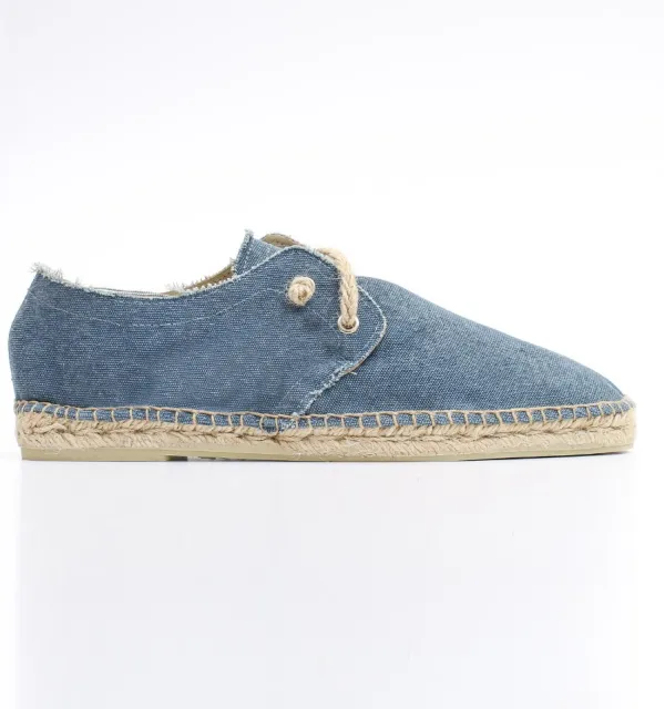 Espadrilles bleu denim avec lacets - Espadrilles - Espadrilles homme
