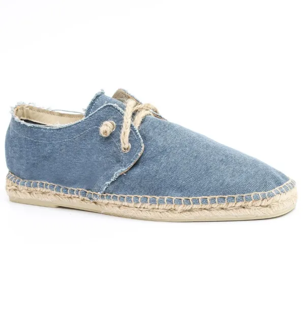 Espadrilles bleu denim avec lacets - Espadrilles - Espadrilles homme