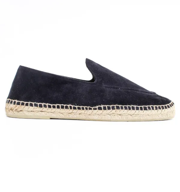 Espadrilles en daim bleu marine -Espadrilles en daim - Espadrilles bleu marine - Espadrilles