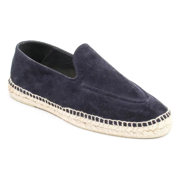 Espadrilles en daim bleu marine -Espadrilles en daim - Espadrilles bleu marine - Espadrilles