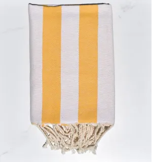 Fouta Alaska jaune foncé - Serviette Jacquard 100x200 cm en Coton - Fouta jacquard - Serviette de plage - Serviette absorbante 2
