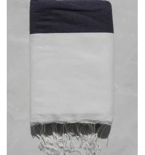 Jeté gris et blanc 