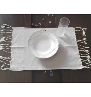 Mini fouta gris au fil lurex argenté 