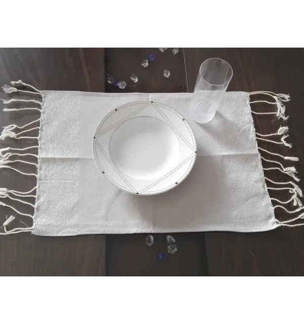 Mini fouta gris au fil lurex argenté 