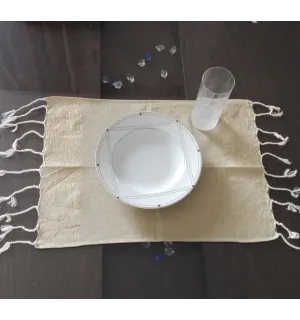 Mini fouta vert kaki au fil lurex argenté 