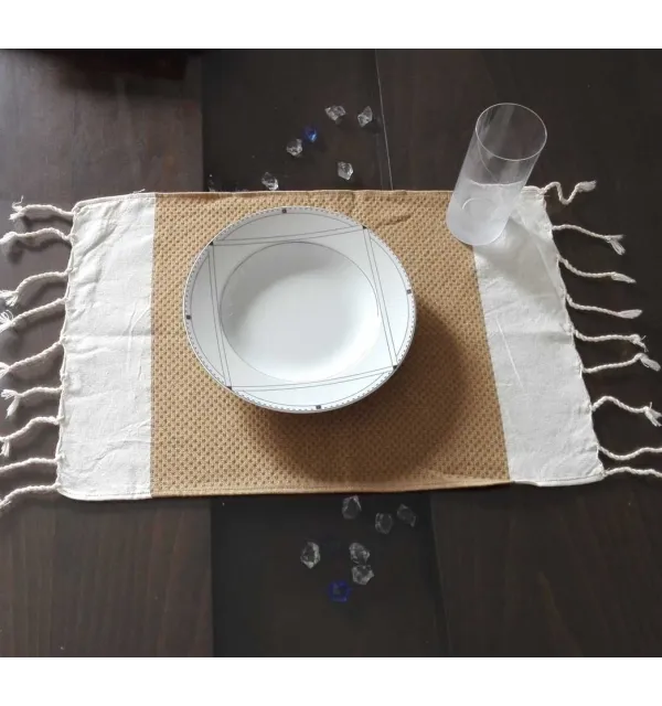 Mini fouta blanc crème et alezan 