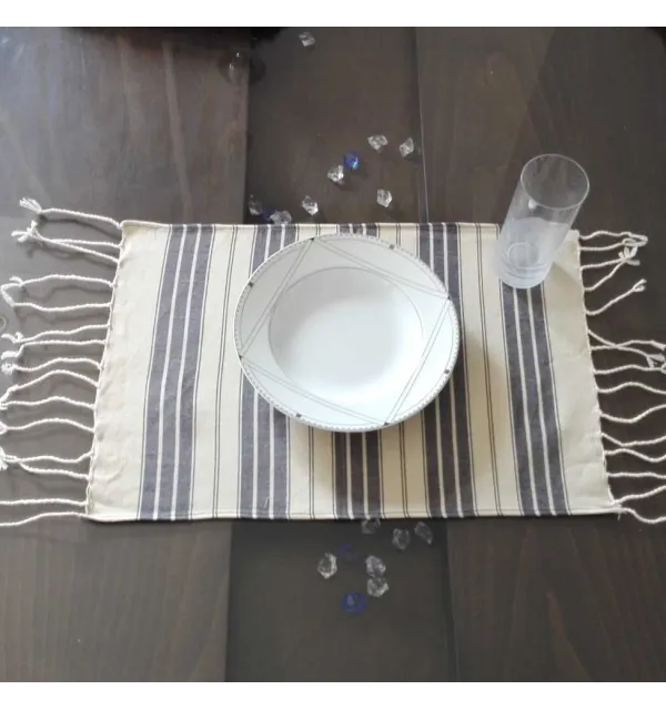Mini fouta beige et gris 