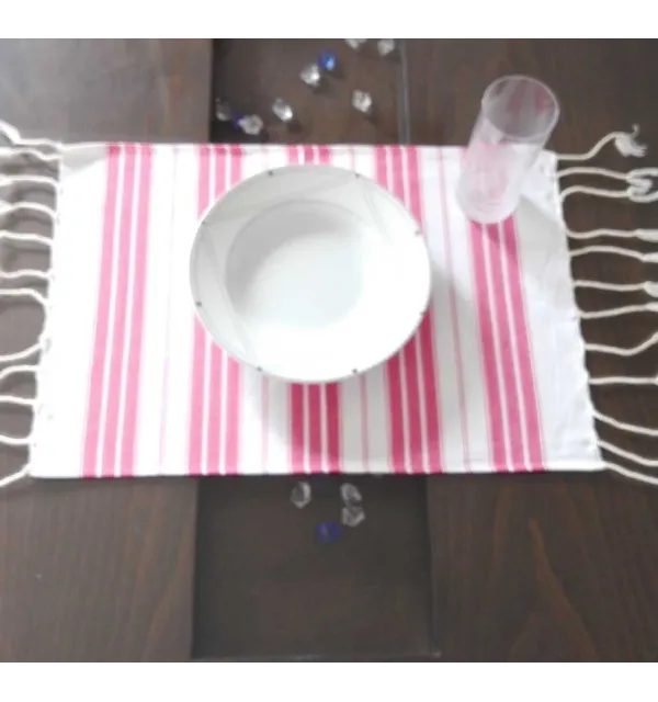 Mini fouta blanc et rose 