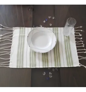 Mini fouta blanc et vert 